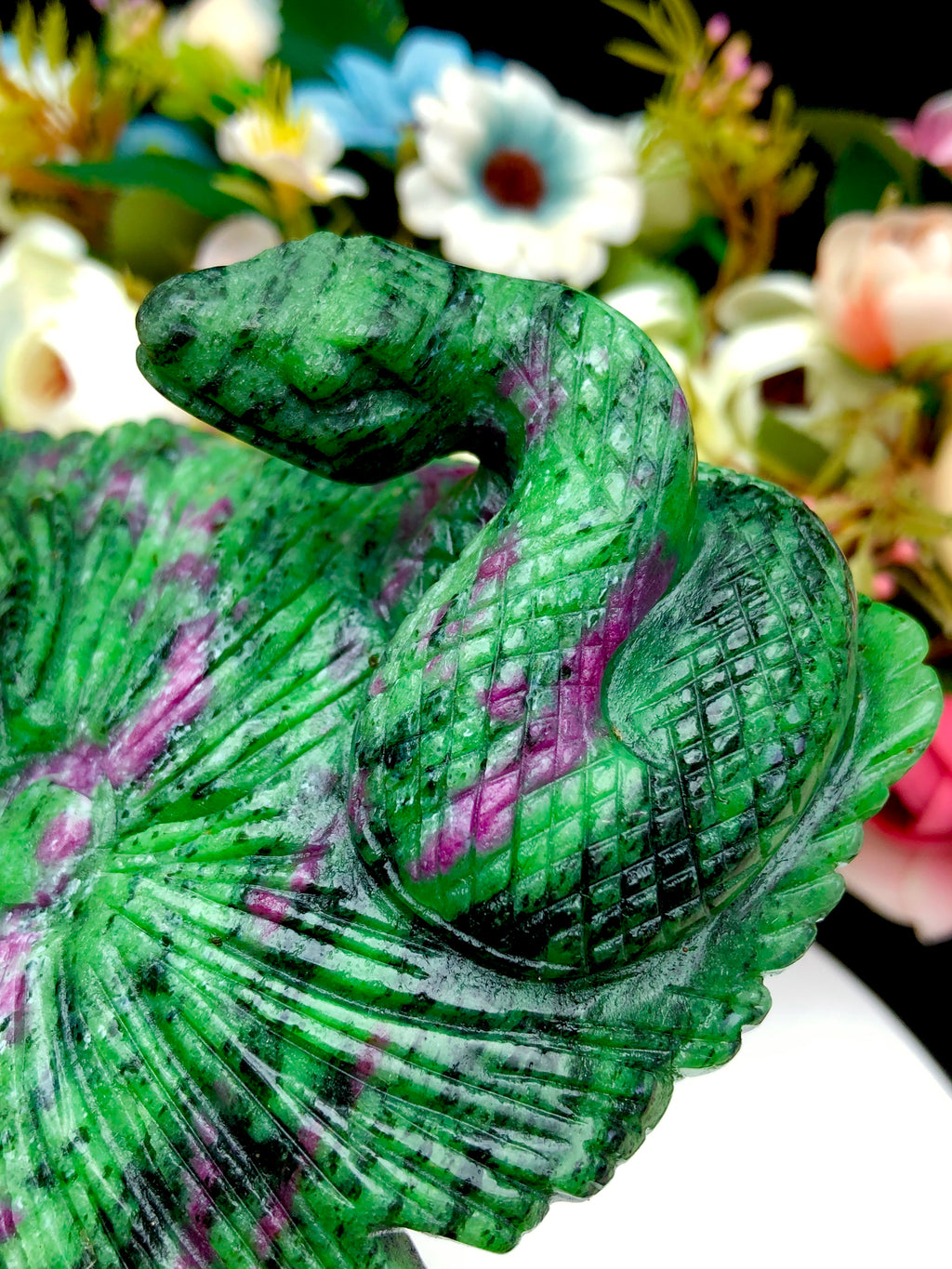 ruby zoisite snake with frog