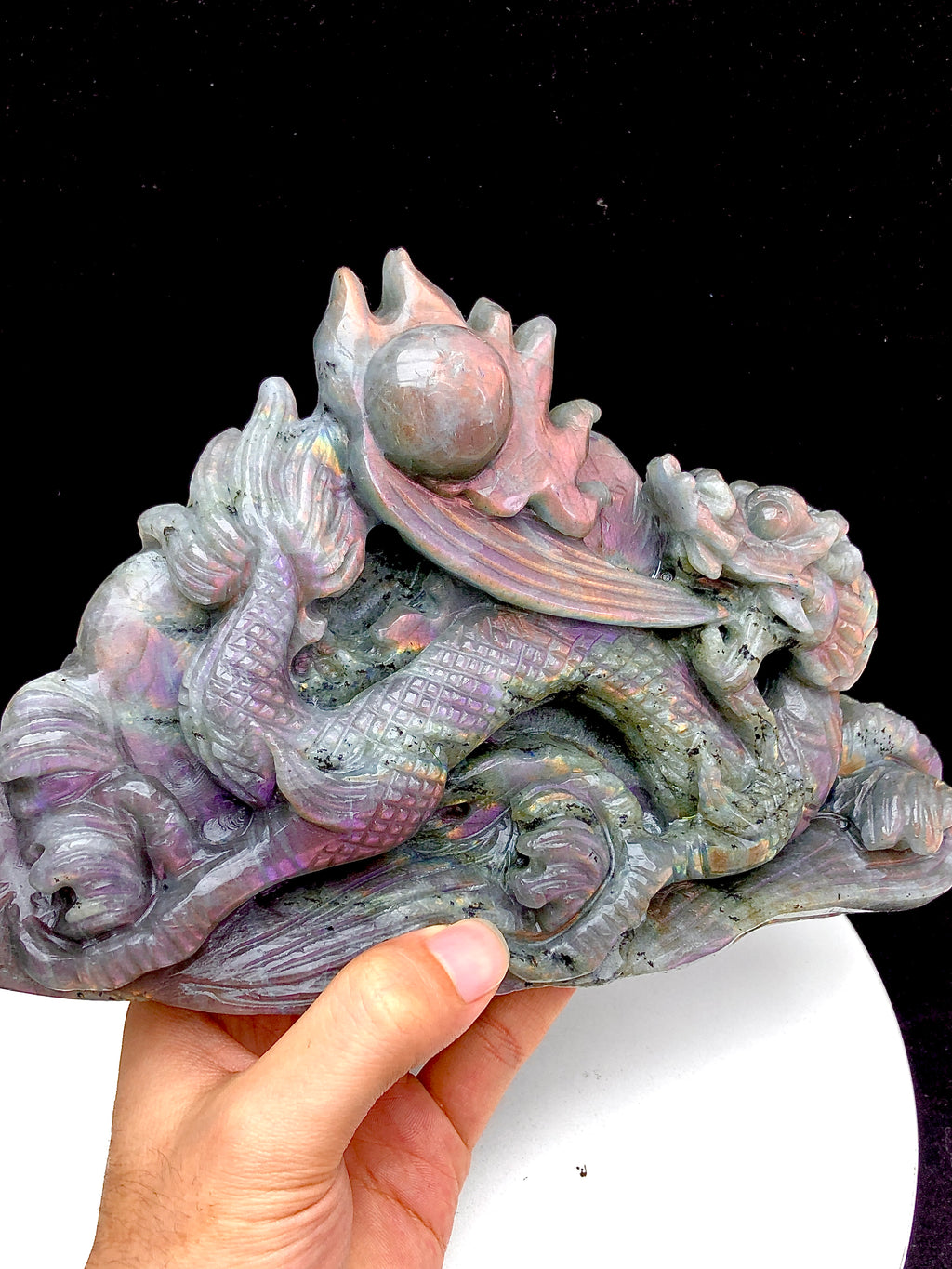 purple labradorite chinese dragon