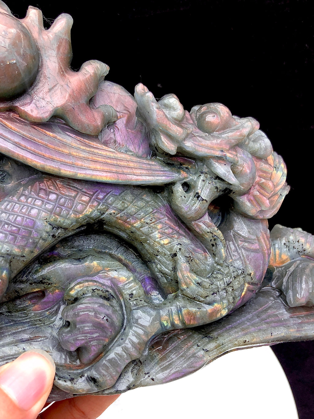 purple labradorite chinese dragon