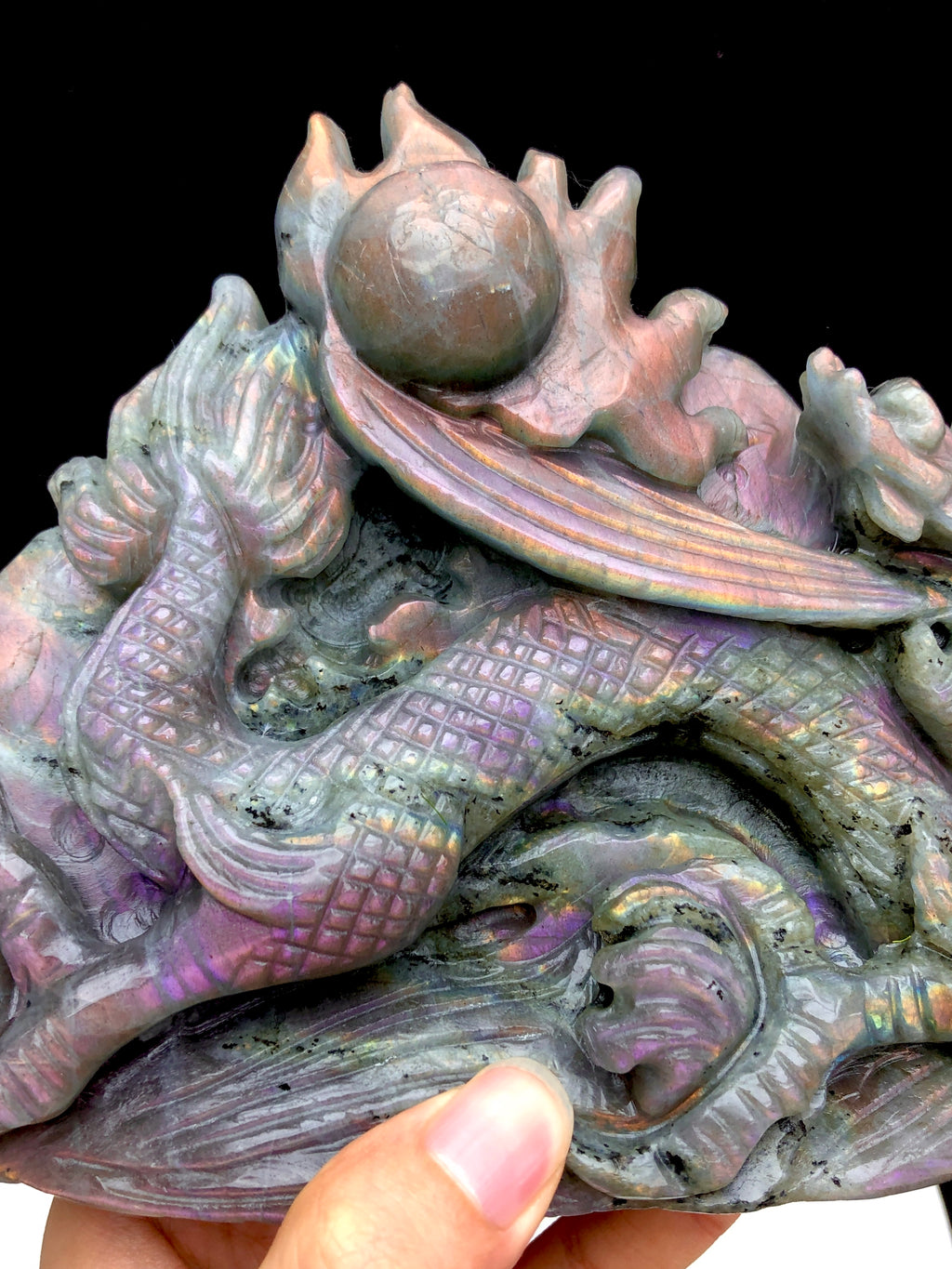 purple labradorite chinese dragon
