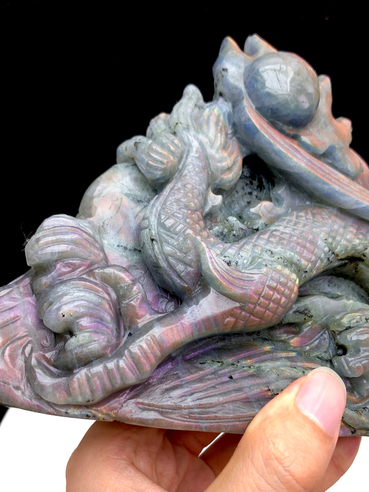 purple labradorite chinese dragon