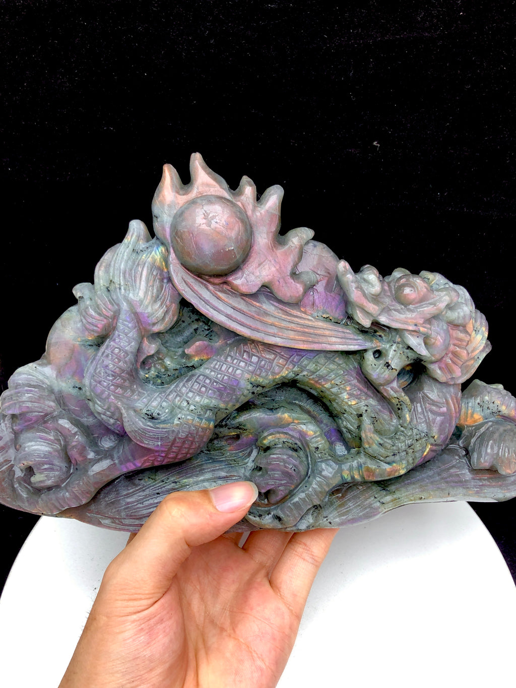 purple labradorite chinese dragon