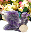 dream amethyst Pigeon carving