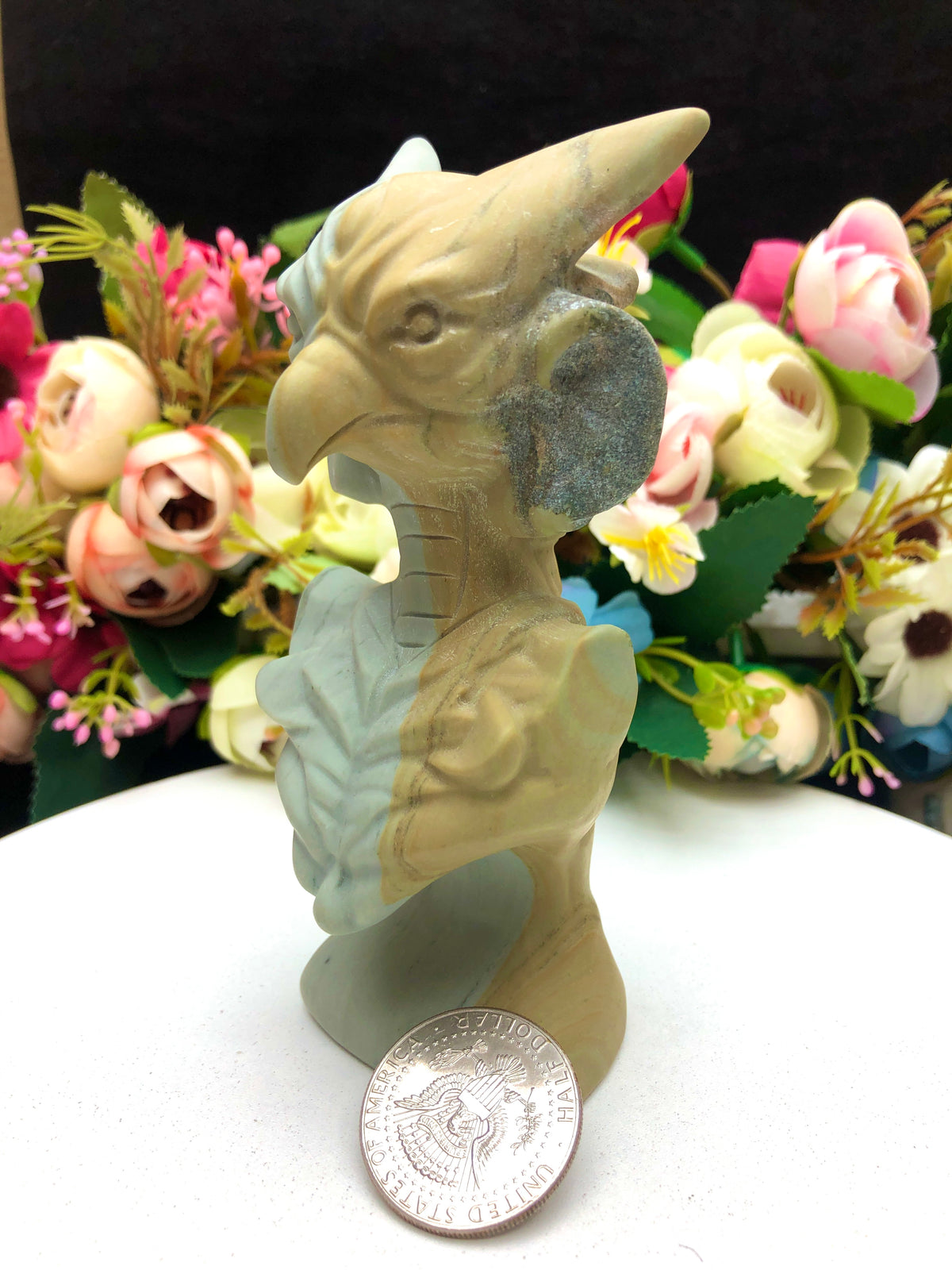 alashan agate eagle carving