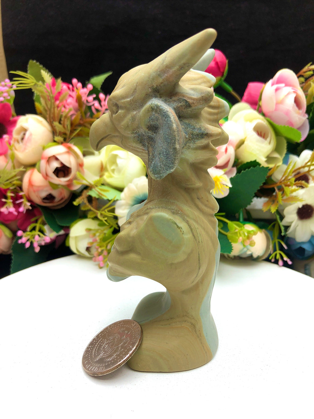alashan agate eagle carving