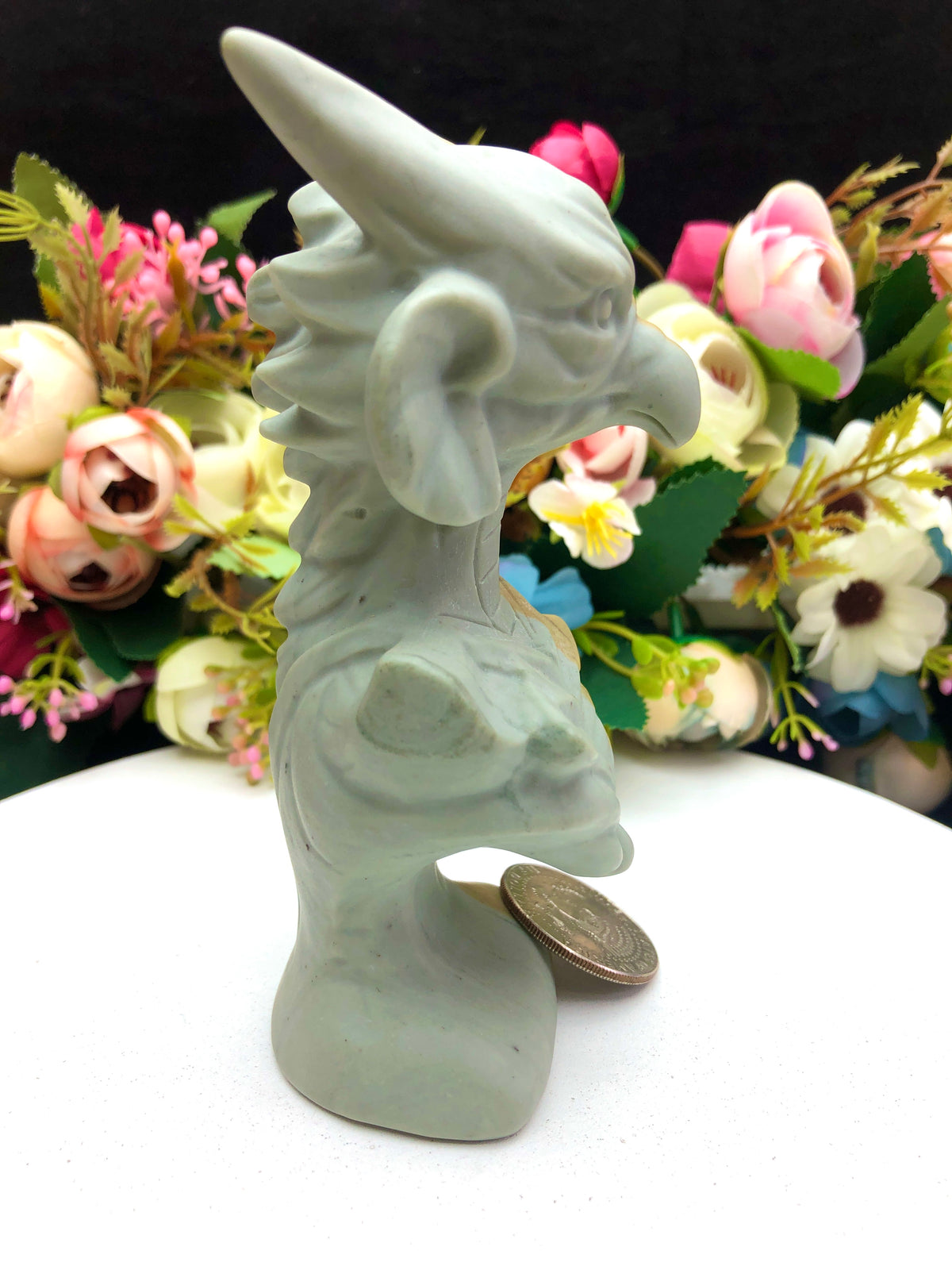 alashan agate eagle carving
