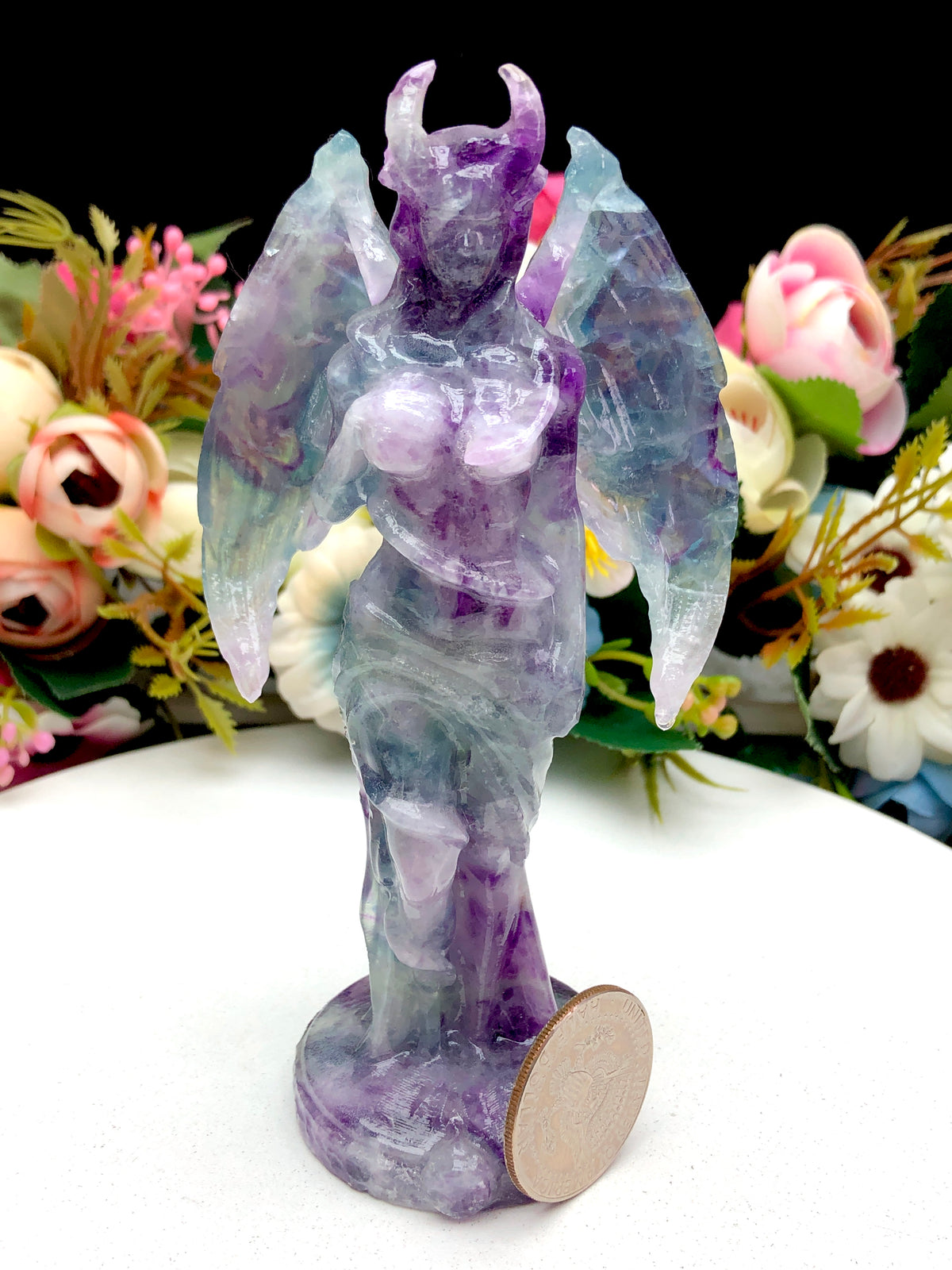 fluorite Lilith carving
