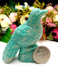 Amazonite bird carving