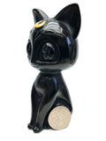 Obsidian/white jade Runa carving