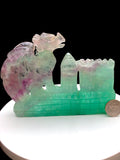 Fluorite western dragon carving