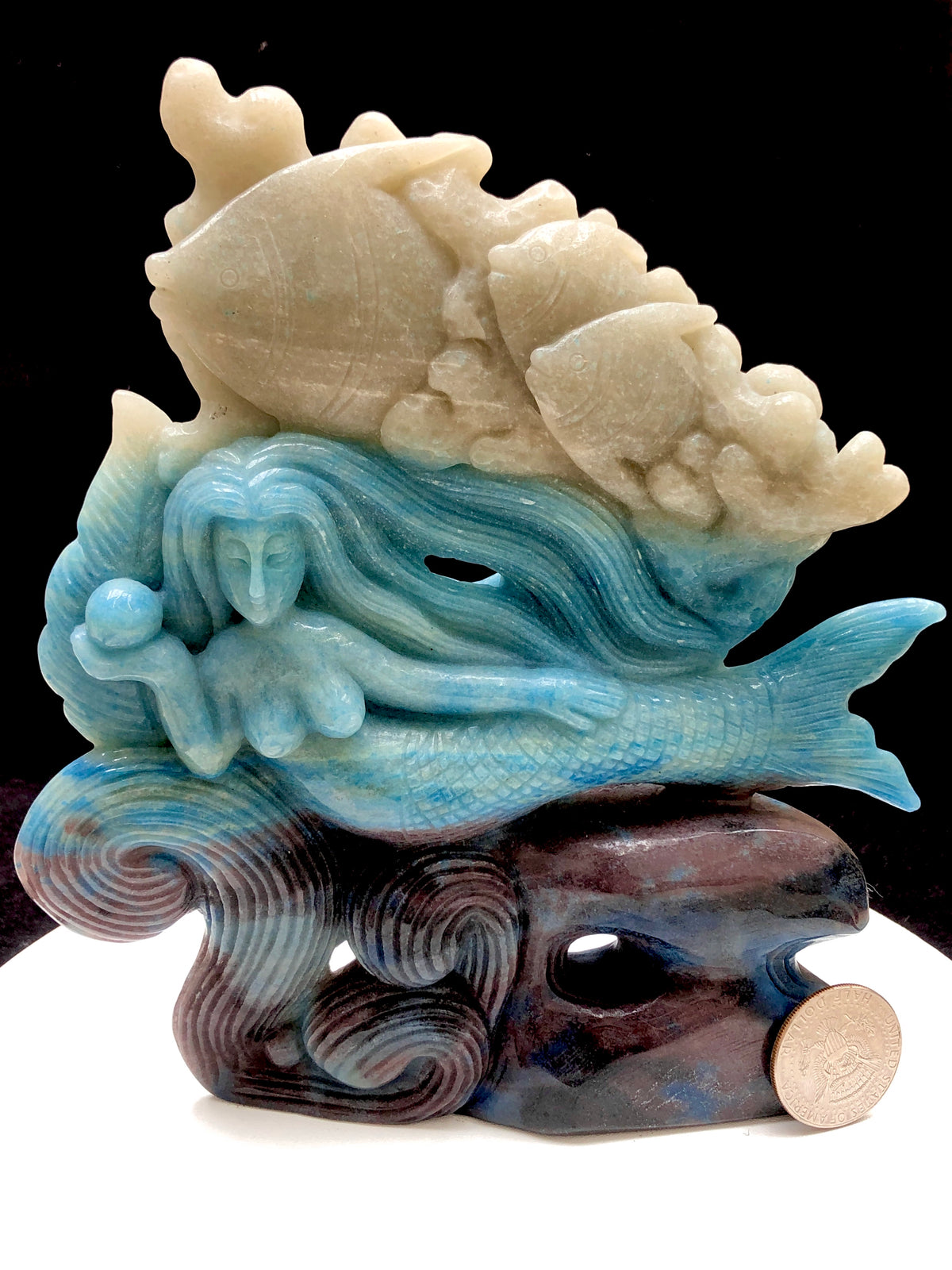 Trolleite Mermaid carving