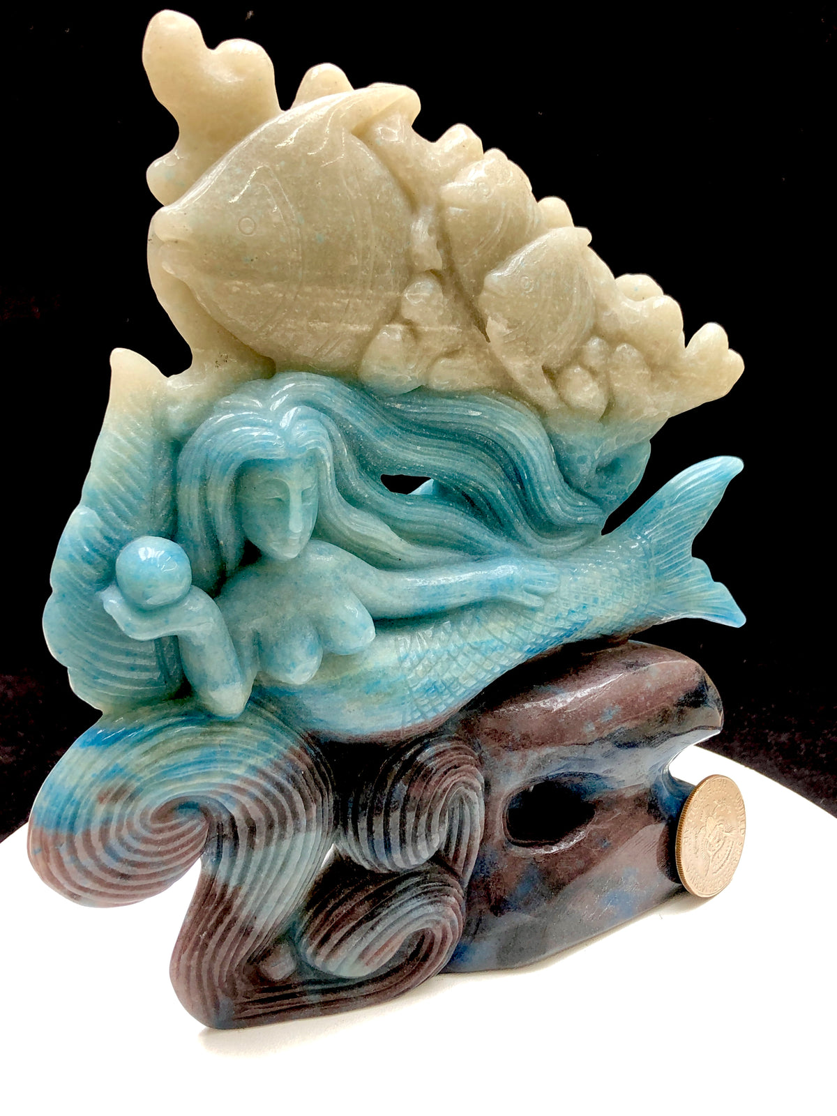 Trolleite Mermaid carving