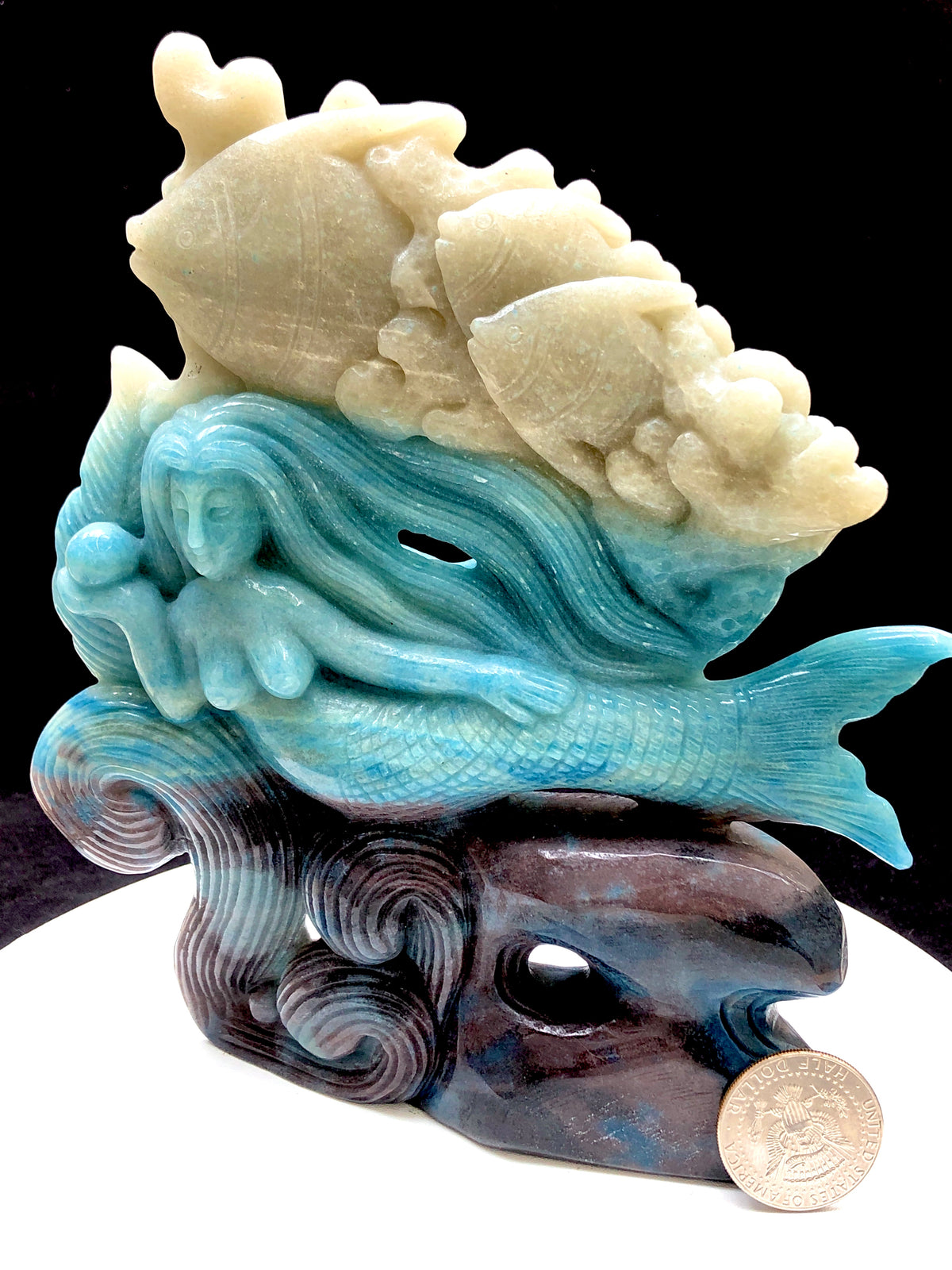 Trolleite Mermaid carving