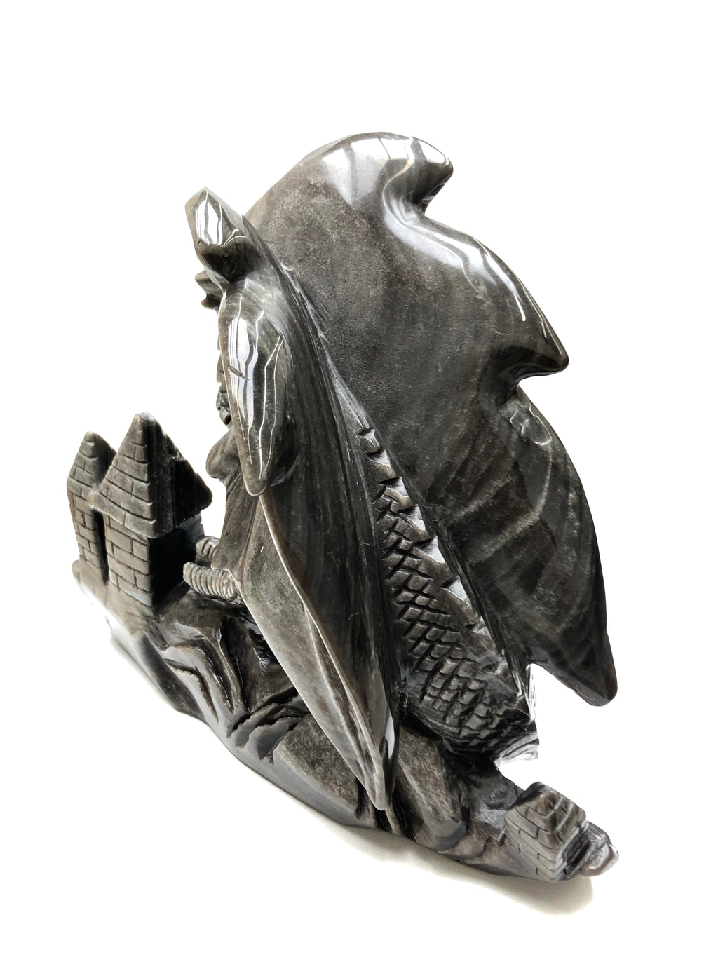 Sliver obsidian western dragon