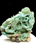 Caribbean calcite Chinese dragon carving