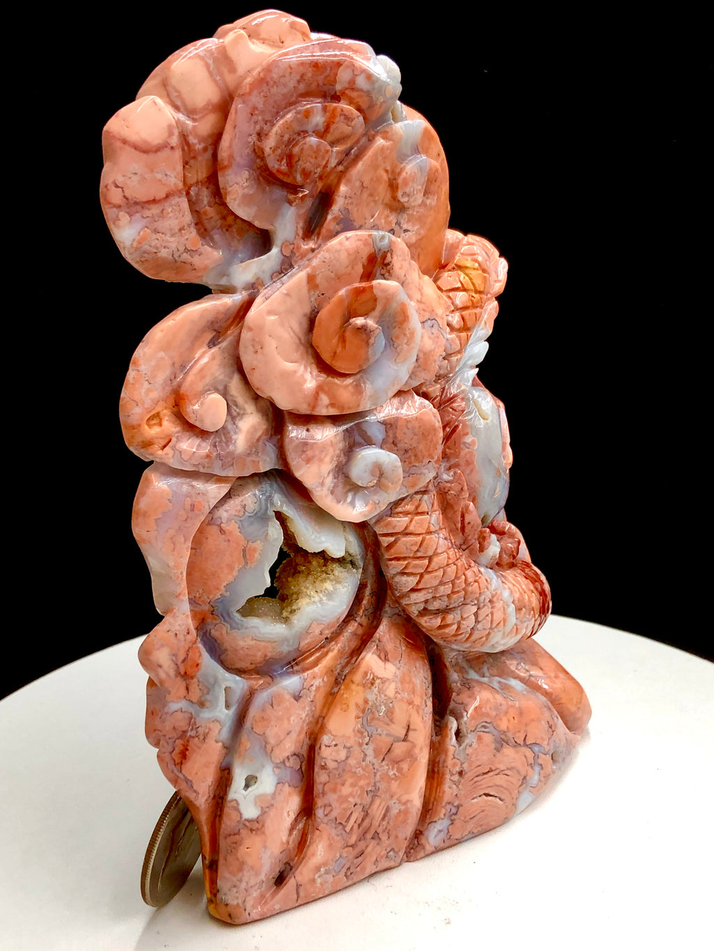 Cotton candy agate Chinese dragon
