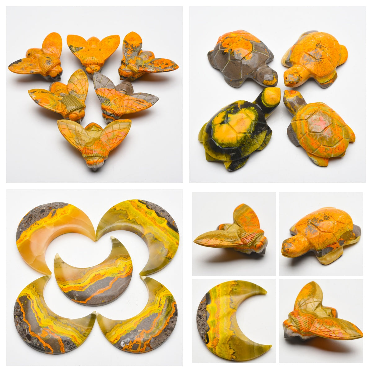 Bumblebee Jasper Animal Carvings【3 designs 】【Hot！！！】