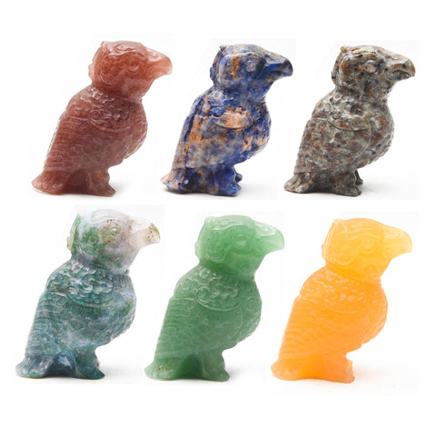 Crystal Parrot Carvings【6 kinds】