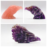 Crystal engle head carvings【3kinds $20-$35 Each】