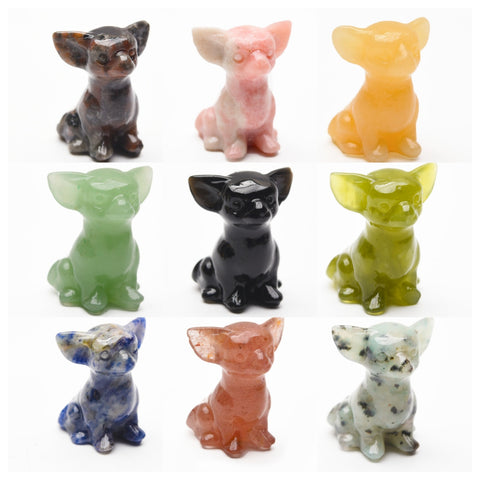 Crystal puppy carvings 【new！】