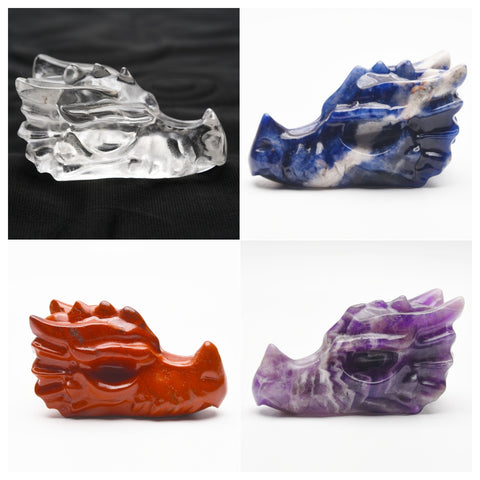Crystal dragon head carvings【4 kinds ，New！！！】