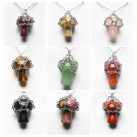 Crystal Mushroom Necklaces【10 kinds】