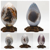 Druzy agate egg carvings