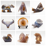 Druzy agate animal carvings【9 designs 】