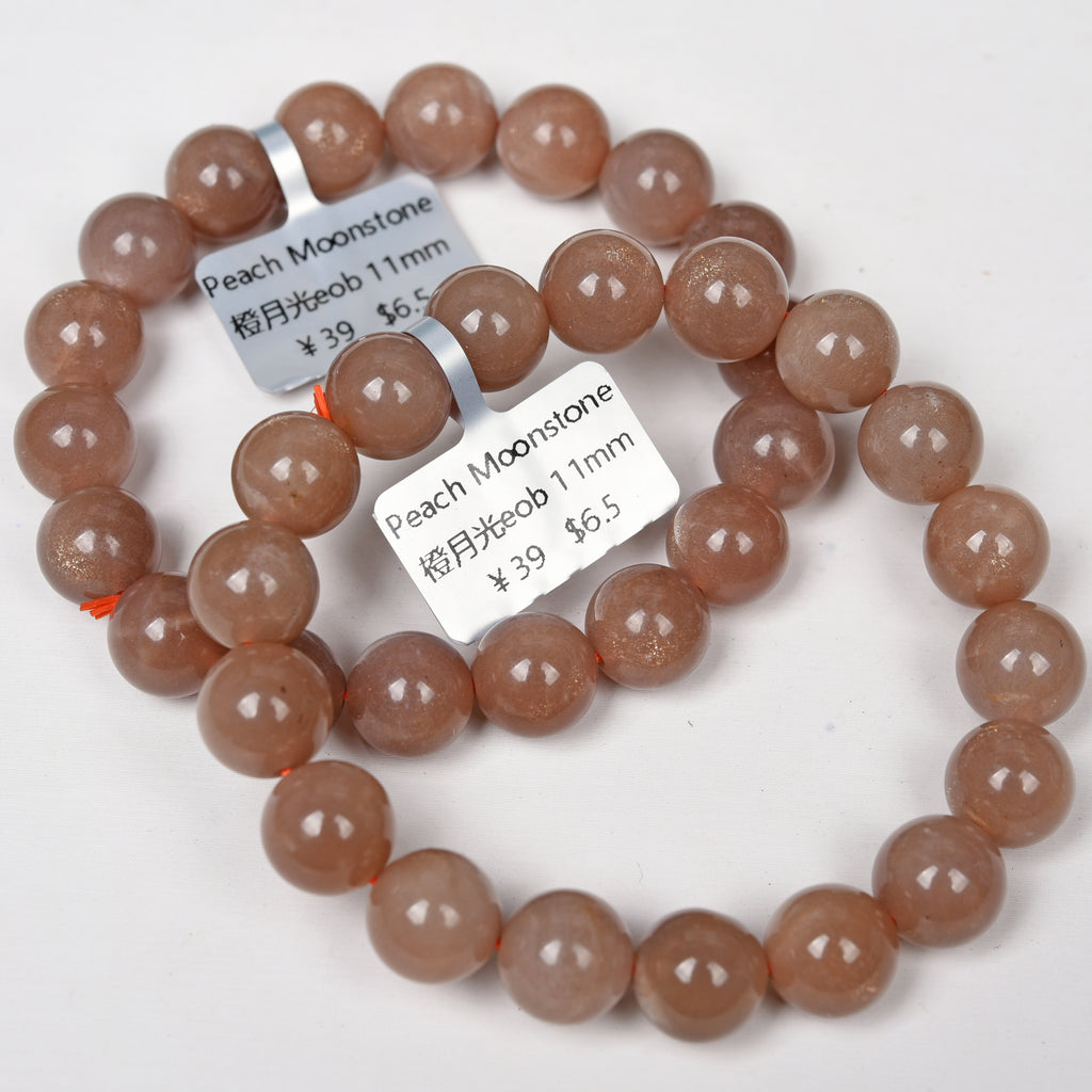persikkolora lunŝtona braceleto 