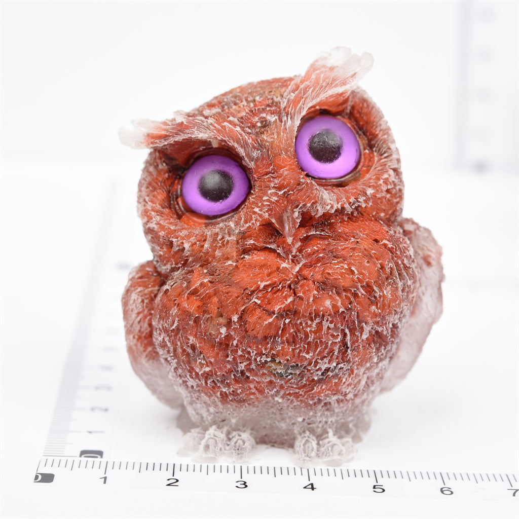 【Orgenite chips owl】Popular customers customize natural crystal ships material owls