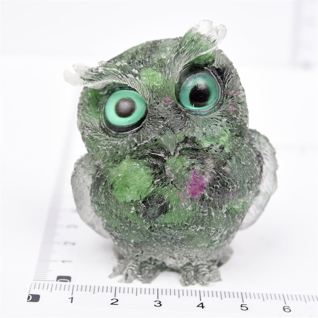 【Orgenite chips owl】Popular customers customize natural crystal ships material owls