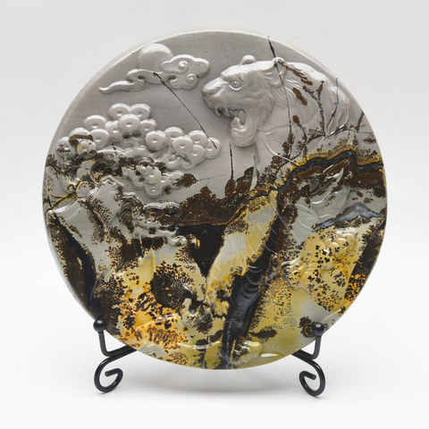 Dendritic jasper Plate Collection【Tiger design】