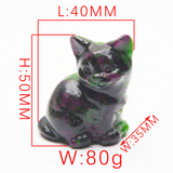 Crystal cat small carvings 【7 kinds】