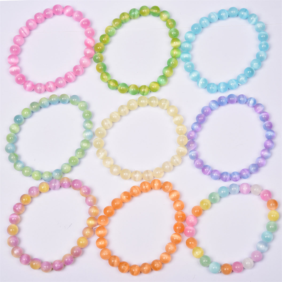 Aura Selenite bracelet（13 kinds color，$3.5 each）