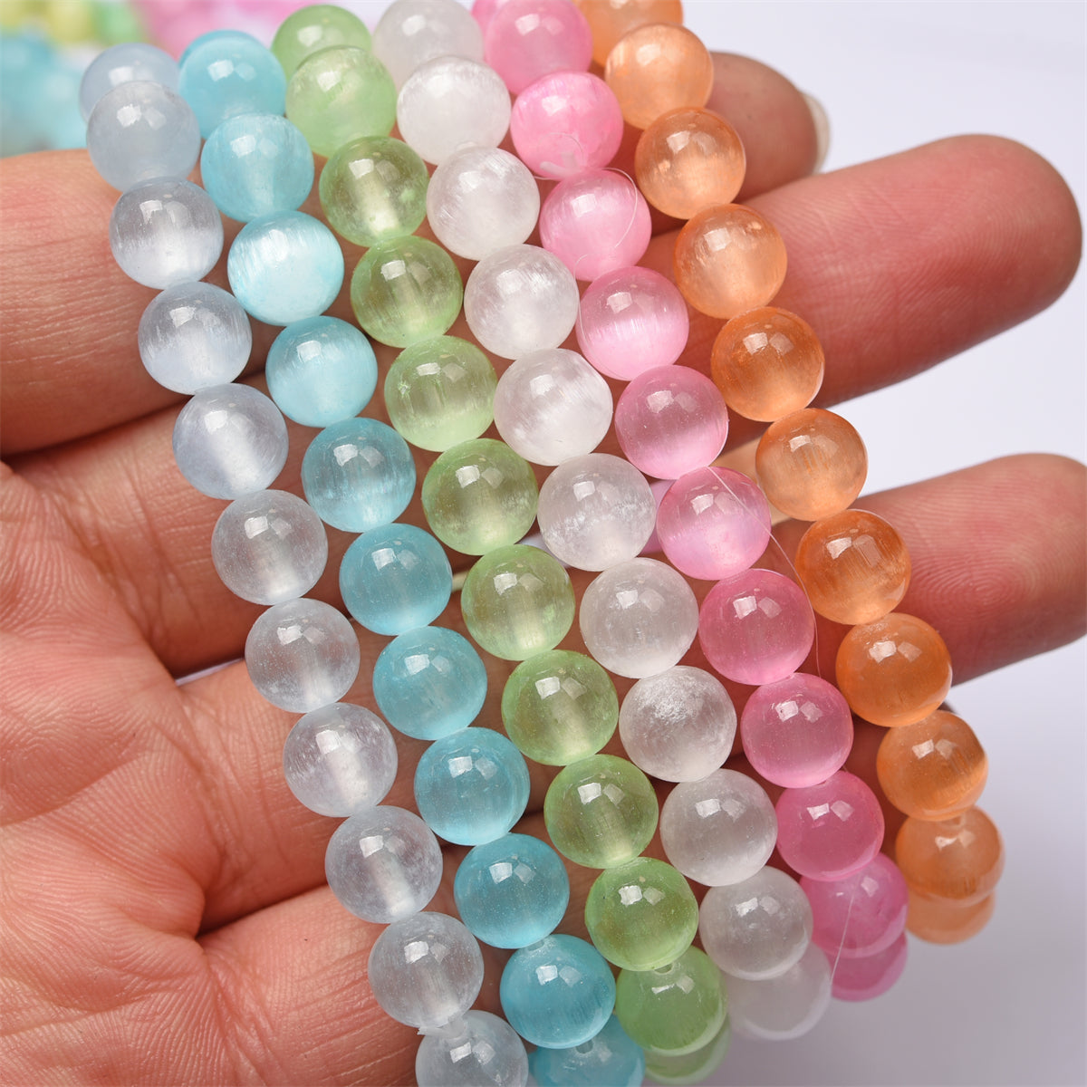 Aura Selenite bracelet（13 kinds color，$3.5 each）