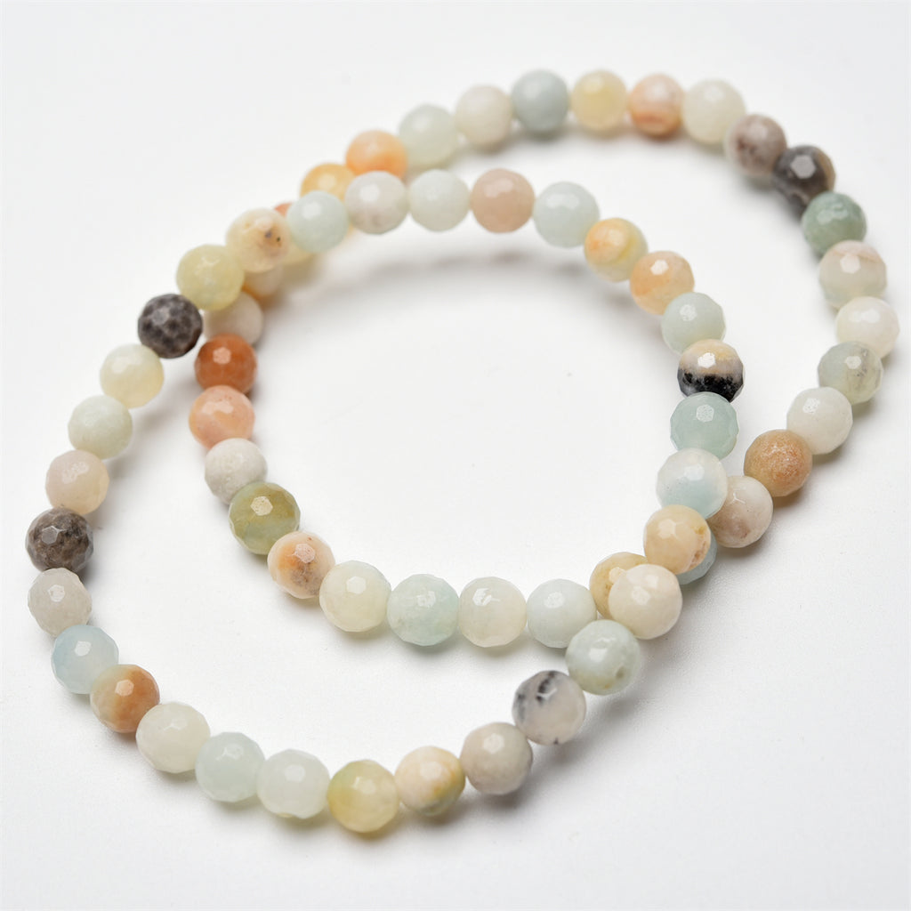 6mm faceted beads bracelet【$2-$2.5 each】