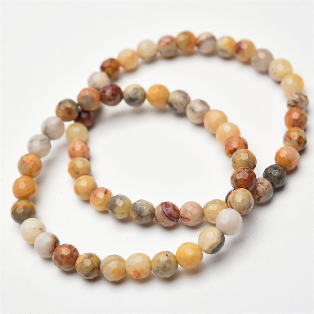 6mm faceted beads bracelet【$2-$2.5 each】