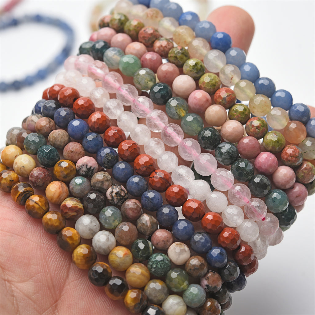 6mm faceted beads bracelet【$2-$2.5 each】