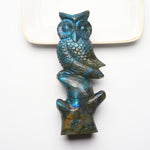 Labradorite animal carvings【Owl & Rhino】