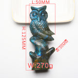 Labradorite animal carvings【Owl & Rhino】