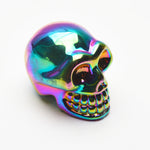 Rainbow glass skull head carvings