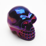 Rainbow glass skull head carvings