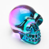 Rainbow glass skull head carvings