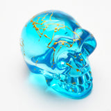 Rainbow glass skull head carvings