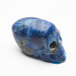 Blue Kyanite&Garden quartz skull head carvings