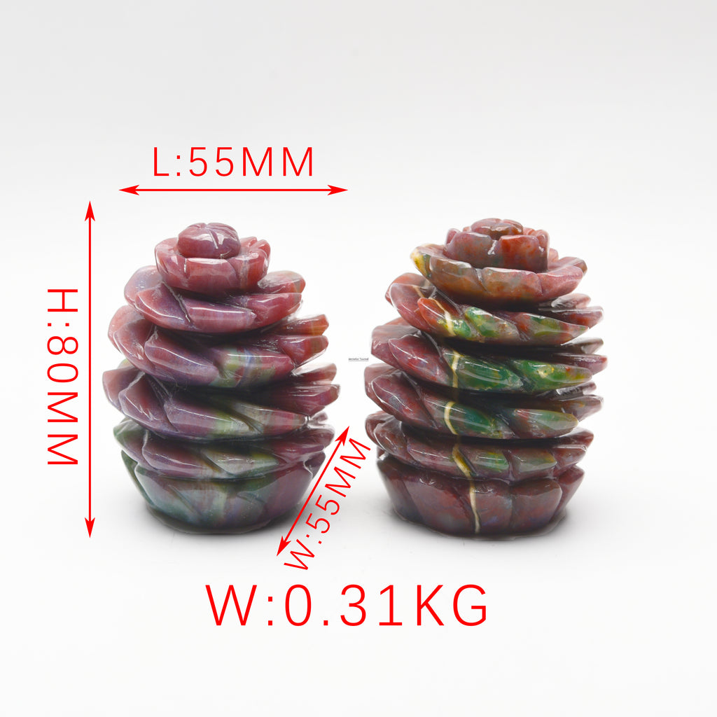Ocean jasper Pine cones carvings