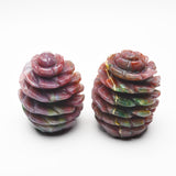 Ocean jasper Pine cones carvings