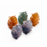 Fluorite frog and mouse carvings 【new!】