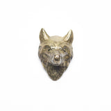 Crystal Wolf Head Carving