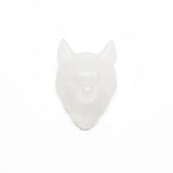 Crystal Wolf Head Carving